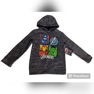 Marvel Avengers Boy Pullover Gray Sweatshirt Hoodie Kids Youth Size 5